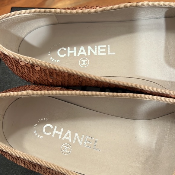 Chanel moccasins loafers in pink sequin 39.5 - Picture 4 of 7